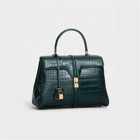 celine crocodile box bag|More.